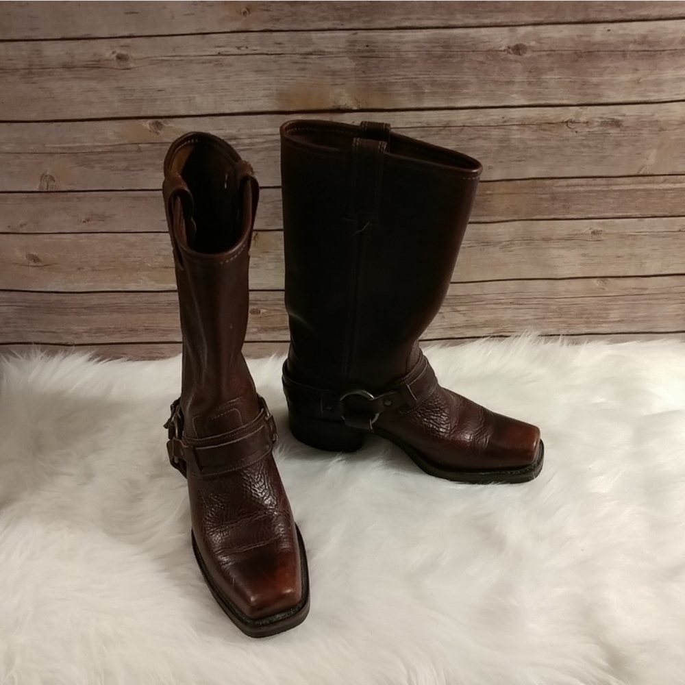 Frye harness wester style boots